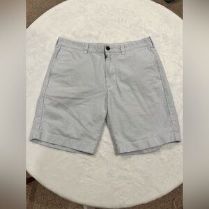 J.Crew Men's Blue & White Seersucker Striped Shorts - Size 32